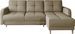 Canapé d’angle réversible convertible KINDO en tissu avec pieds en bois clair – 240 cm - Photo n°1