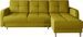 Canapé d’angle réversible convertible KINDO en tissu avec pieds en bois clair – 240 cm - Photo n°1