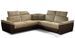 Canapé d’angle réversible convertible NEO en tissu et simili cuir avec pieds en acier chromé – 266 cm - Photo n°1