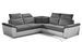 Canapé d’angle réversible convertible NEO en tissu et simili cuir avec pieds en acier chromé – 266 cm - Photo n°1