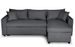 Canapé d'angle réversible convertible tissu gris foncé Kita 223 cm - Photo n°1