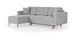 Canapé d'angle réversible et convertible tissu gris clair Anska 250 cm - Photo n°13