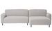 Canapé d’angle SALVADOR en tissu bouclette gris clair – 265 cm - Photo n°1