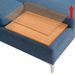 Canapé d'angle tissu bleu avec plateau en bois Makin - Photo n°5