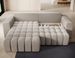 Canapé d’angle tissu capitonné BOZEN – Convertible et rangement - Photo n°5