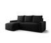 Canapé d’angle tissu convertible avec coffre intégré NORE - Photo n°1
