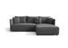 Canapé d’angle tissu convertible avec coffre MILAN - Photo n°1