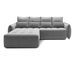 Canapé d’angle tissu effet cuir Kampus – Convertible et rangement - Photo n°1