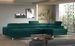Canapé d'angle U velours vert coffre de rangement à droite Kalante 347 cm - Photo n°2