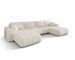 Canapé d’angle velours chenille panoramique convertible design avec coffre SVEN - Photo n°1