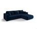 Canapé d’angle velours convertible avec coffre design ORIA - Photo n°1