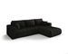 Canapé d’angle velours convertible avec coffre design ORIA - Photo n°1