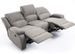 Canapé de relaxation électrique 3 places microfibre gris Confort - Photo n°5