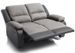 Canapé de relaxation manuel 2 places simili cuir noir et microfibre gris Confort - Photo n°4