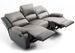 Canapé de relaxation manuel 3 places simili cuir gris et microfibre gris Confort - Photo n°5