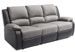 Canapé de relaxation manuel 3 places simili cuir noir et microfibre gris Confort - Photo n°4