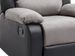 Canapé de relaxation manuel 3 places simili cuir noir et microfibre gris Confort - Photo n°6