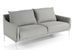 Canapé design 3 places tissu gris clair et acier chromé Kira - Photo n°2
