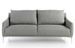 Canapé design 3 places tissu gris clair et acier chromé Kira - Photo n°1