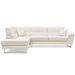Canapé design angle gauche simili cuir blanc Kima - Photo n°3