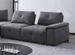 Canapé design modulable avec dossier de relaxation manuel tissu gris Kinka - Photo n°3