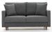 Canapé droit 2 places tissu gris clair Melano 155 cm - Photo n°1