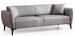 Canapé droit 3 places tissu gris clair Bellano 220 cm - Photo n°1