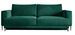 Canapé droit convertible 3 places DAVINA en tissu avec coffre et pieds en métal noir – 248 cm - Photo n°1