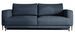 Canapé droit convertible 3 places DAVINA en tissu avec coffre et pieds en métal noir – 248 cm - Photo n°1