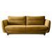 Canapé droit convertible 3 places tissu ZURIK 236 cm - Coffre de rangement & pieds métal noir - Photo n°1