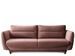 Canapé droit convertible 3 places tissu ZURIK 236 cm - Coffre de rangement & pieds métal noir - Photo n°1