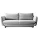 Canapé droit convertible 3 places tissu ZURIK 236 cm - Coffre de rangement & pieds métal noir - Photo n°1