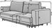 Canapé droit convertible coffre tissu Davina 248 cm - Photo n°7