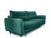 Canapé droit convertible 3 places velours ZURIK 236 cm - Coffre de rangement & pieds métal noir - Photo n°1