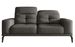 Canapé droit design 2/3 places tissu chiné gris foncé Torpille 195 cm - Photo n°1