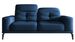 Canapé droit design 2/3 places tissu doux bleu foncé Torpille 195 cm - Photo n°1