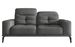 Canapé droit design 2/3 places tissu doux gris foncé Torpille 195 cm - Photo n°1