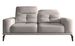 Canapé droit design 2/3 places tissu gris clair Torpille 195 cm - Photo n°1