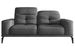 Canapé droit design 2/3 places tissu gris Torpille 195 cm - Photo n°1