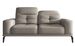 Canapé droit design 2/3 places tissu marron clair Torpille 195 cm - Photo n°1