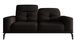 Canapé droit design 2/3 places tissu marron Torpille 195 cm - Photo n°1