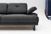 Canapé droit moderne 2 places tissu doux anthracite pieds métal noir Kustone 199 cm - Photo n°10
