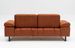 Canapé droit moderne 2 places tissu doux orange pieds métal noir Kustone 199 cm - Photo n°5
