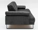 Canapé droit moderne 3 places tissu doux anthracite pieds métal noir Kustone 239 cm - Photo n°5