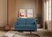 Canapé droit moderne italien tissu bleu Korane - 3 tailles - Photo n°14