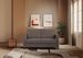 Canapé droit moderne italien tissu marron Korane - 3 tailles - Photo n°2