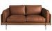 Canapé en cuir brun tabac VERLA - Photo n°1