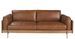 Canapé en cuir brun tabac VERLA - Photo n°1