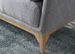 Canapé haut de gamme 2 places assise tissu gris et pieds bois plaqué Noyer Luxy - Photo n°3