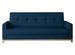 Canapé lit 3 places tissu bleu foncé et pieds en bois de hêtre Saline 216 cm - Photo n°1